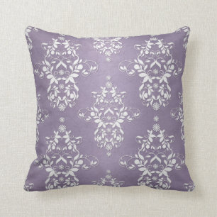 Cojín Decorativo Damask Floral de Lavanda Amatista