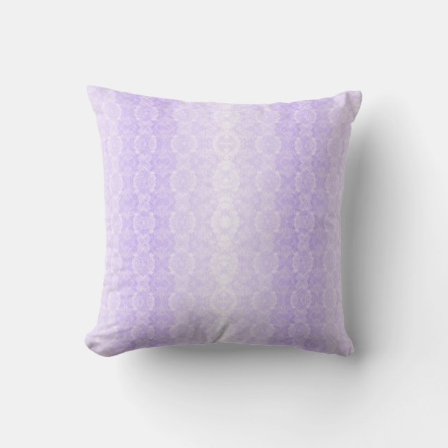Cojín Decorativo Damask Niebla de Lavanda (Anverso)
