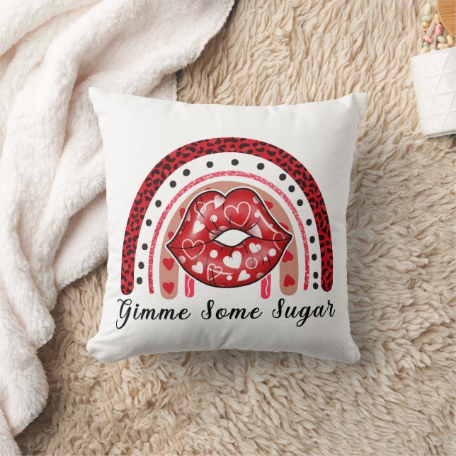 Cojín Decorativo dame algo de azúcar Valentines personalizados (Manta)