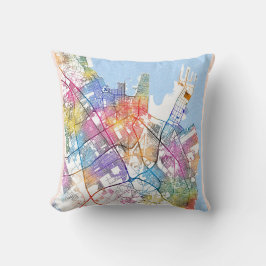 Cojín Decorativo Dammam Saudi Arabia City Map