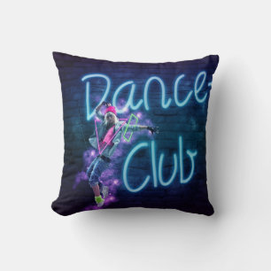 Cojín Decorativo Dance Club Neon Rótulo Pillow
