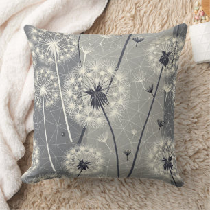 Cojín Decorativo Dandelion monocromo moderno