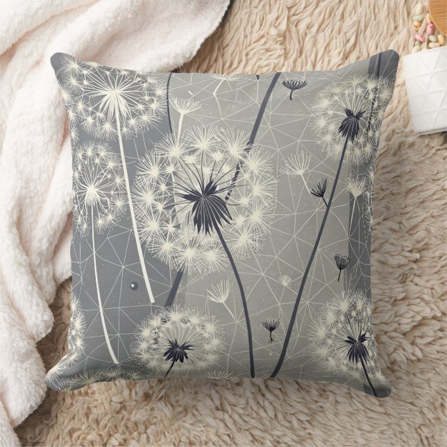 Cojín Decorativo Dandelion monocromo moderno (Manta)