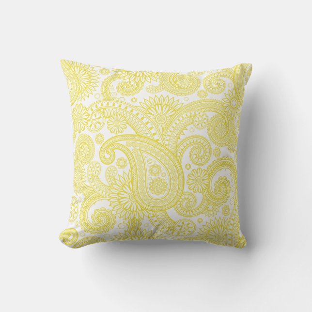 Cojín Decorativo Dandelion Paisley Floral Swirl (Anverso)