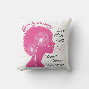Cojín Decorativo Dandelion Sensibilización sobre el cáncer de mama
