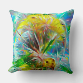 Cojín Decorativo Dandelions etéreos en Neon Dreamscape