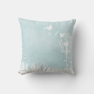 Cojín Decorativo Dandelions, mariposas y cielos azules