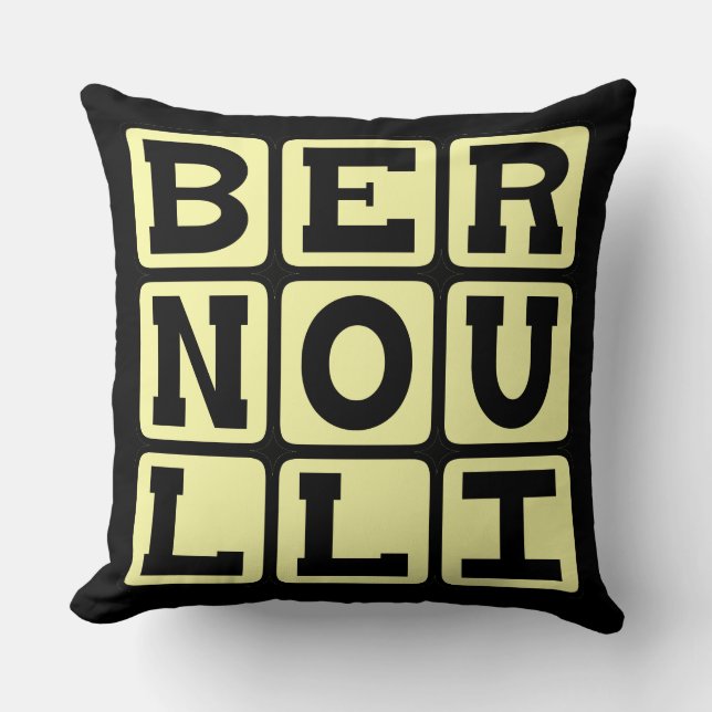 Cojín Decorativo Daniel Bernoulli, del principio Bernoulli (Anverso)