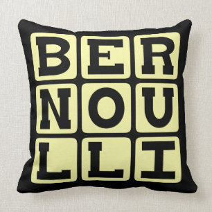 Cojín Decorativo Daniel Bernoulli, del principio Bernoulli