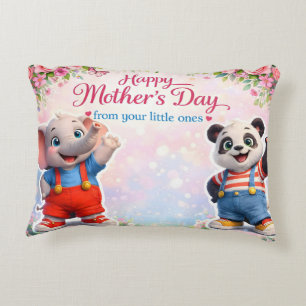 Cojín Decorativo Danny y Dave, feliz Día de la Madre caprichoso ace