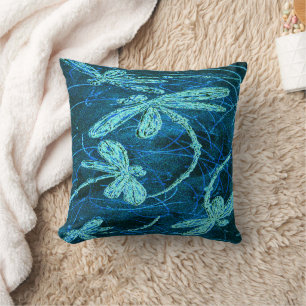 Cojín Decorativo Danza de libélula Tango Azul