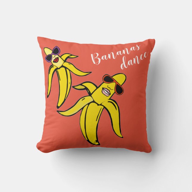 Cojín Decorativo Danza de plátanos (Anverso)