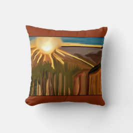 Cojín Decorativo Danza del arte abstracto de Cacti
