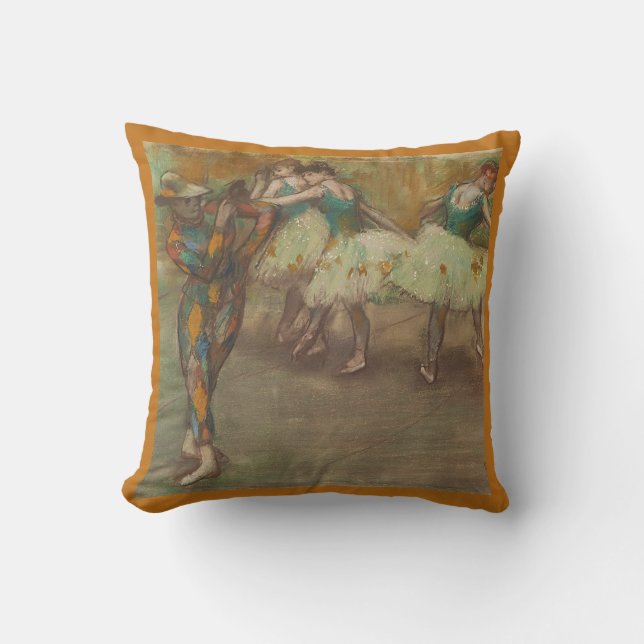 Cojín Decorativo Danza Harlequin, arte Degas (Anverso)