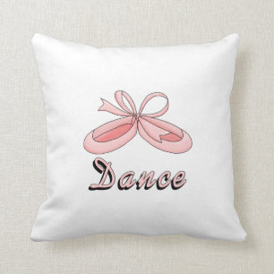 Cojín Decorativo Danza rosada de los zapatos de ballet