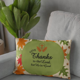 Cojín Decorativo Dar Gracias al Señor Otoño Personalizado