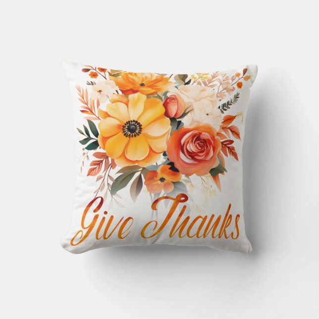 Cojín Decorativo Dar gracias este otoño (Anverso)