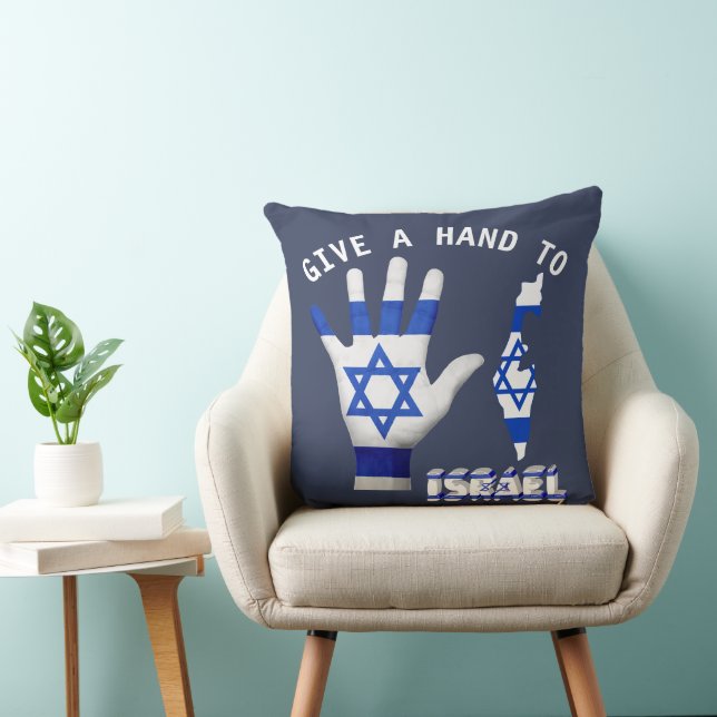 Cojín Decorativo Dar una mano a Israel Patriótico (Silla)