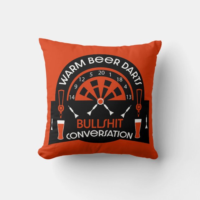 Cojín Decorativo Dardos de pub clásicos (Anverso)