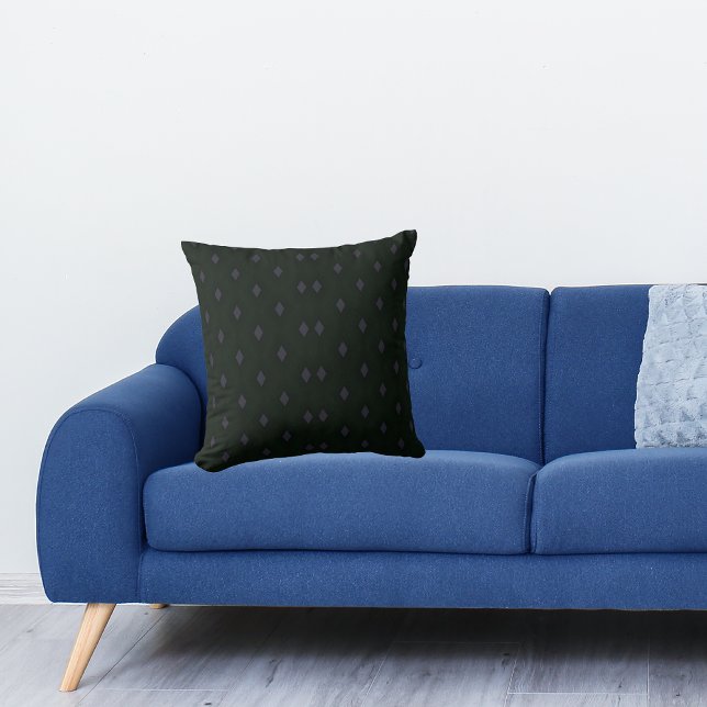 Cojín Decorativo Dark Academia Harlequin Diamond Patrón gótico (Dark Academia Harlequin Diamond Gothic Pattern Throw Pillow)