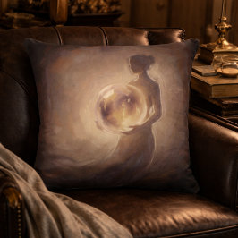 Cojín Decorativo Dark Academia Moody Feminine Art