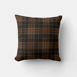Cojín Decorativo Dark Academia Tan Plaid