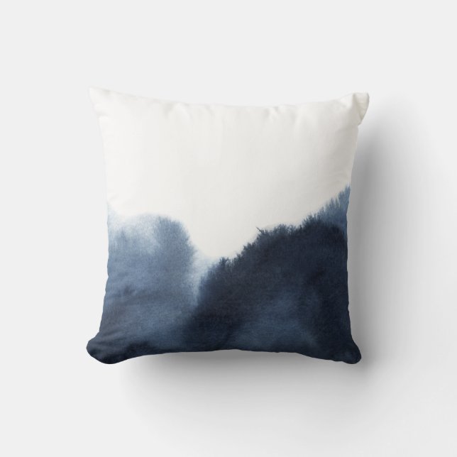 Cojín Decorativo Dark Blue Watercolor soft (Anverso)
