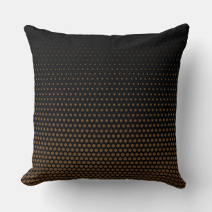 Cojín Decorativo Dark Brown Techno Dots Modern Black