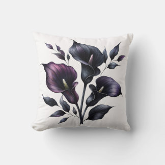 Cojín Decorativo Dark Calla Lily Throw Pillow