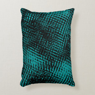Cojín Decorativo Dark cian-green strokes cruzando grietas como burl