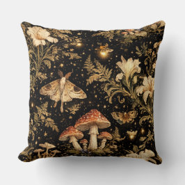Cojín Decorativo Dark Cottagecore Botanical Pattern Fabric - Vintag