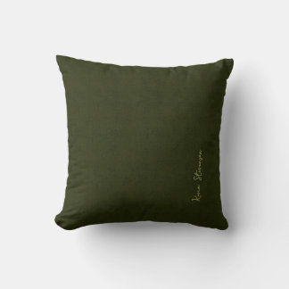 Cojín Decorativo Dark olive textured