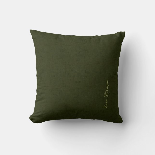 Cojín Decorativo Dark olive textured  (Anverso)