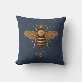 Cojín Decorativo Dark Romance Royal Bee | Azul Marino Francés Inten