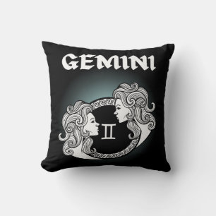 Cojín Decorativo Dark Zodiac - Géminis Arte de Astrología Medieva