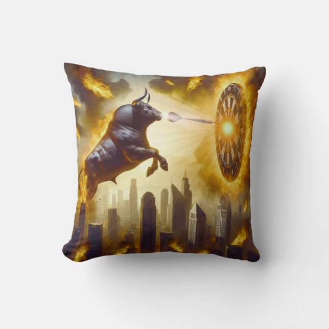 Cojín Decorativo Dartboard mit Bulle - Explosion -  Dartkunst (Anverso)