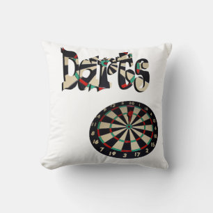 Cojín Decorativo Dartboard Y Dardos Nombre, Cushion