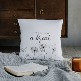 Cojín Decorativo Darte un Dandelion acuarela rota