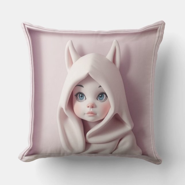 Cojín Decorativo „Das Mädchen im Zaubermantel“ (Anverso)