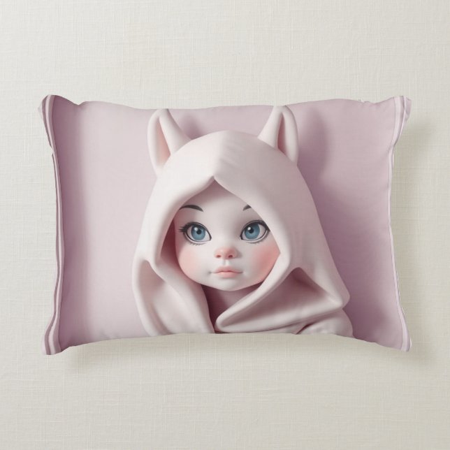 Cojín Decorativo „Das Mädchen im Zaubermantel“ (Anverso)