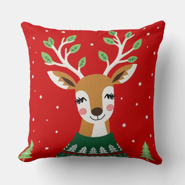 Cojín Decorativo Dashing Deer (Anverso)