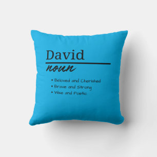 Cojín Decorativo David, definición de nombre personalizado de niño