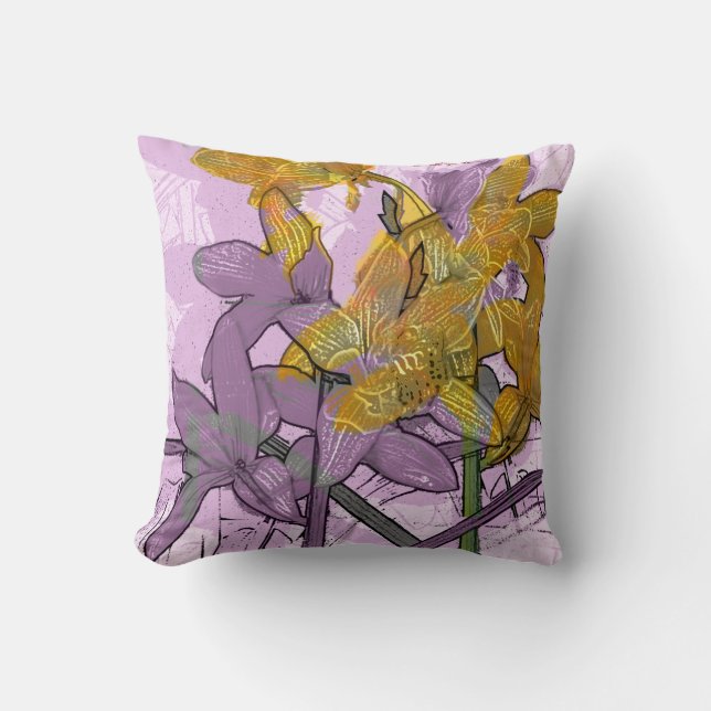 Cojín Decorativo Daylilies (Anverso)