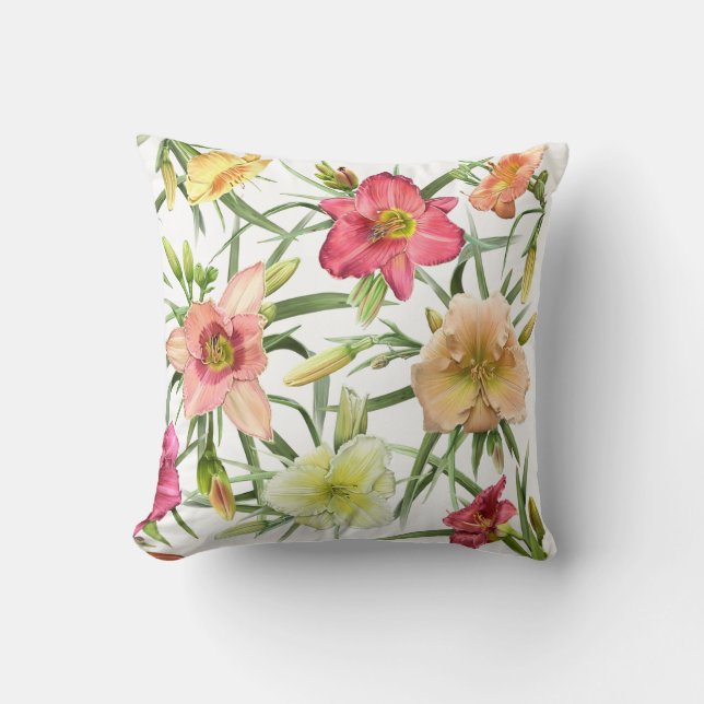 Cojín Decorativo Daylilies por todas partes (Anverso)