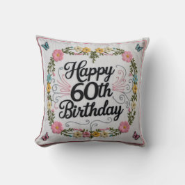 Cojín decorativo de 60 años joven: Un regalo clási