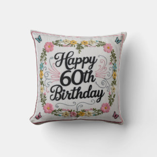 Cojín decorativo de 60 años joven: Un regalo clási