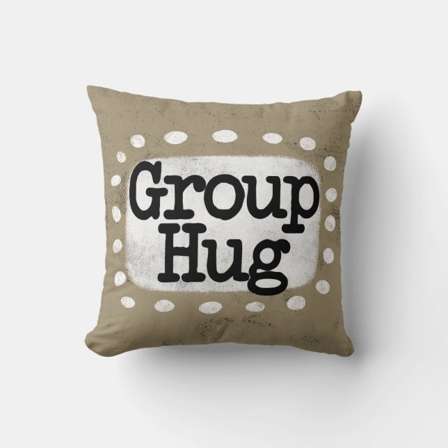 Cojín decorativo de abrazo de grupo (Anverso)