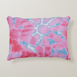 Cojín decorativo de acento - Azul rosa de tinte fl