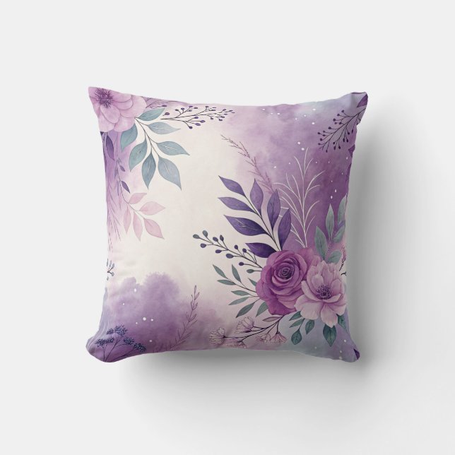 Cojín decorativo de Acento Floral Purple Delight (Anverso)