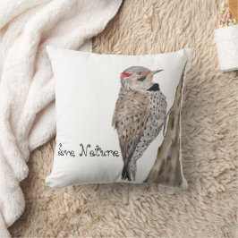 Cojín decorativo de acuarela de pájaro